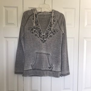 Small petite gray hoodie by Roxy